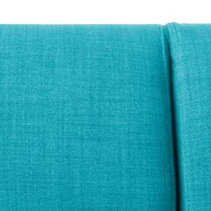 Canapé d'angle Bora II Tissu Tissu Anda II : Turquoise - Méridienne courte à droite (vue de face)