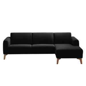 Ecksofa Bora II Webstoff Webstoff Saia: Anthrazit - Longchair davorstehend rechts