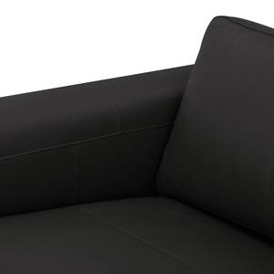 Ecksofa Bora Echtleder Echtleder Neka: Grau - Longchair davorstehend rechts - Edelstahl