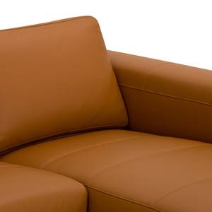 Ecksofa Bora Echtleder Echtleder Neka: Cognac - Longchair davorstehend rechts - Eiche