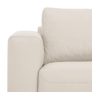 Ecksofa Bora Echtleder Echtleder Neka: Creme - Longchair davorstehend rechts - Eiche