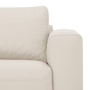 Ecksofa Bora Echtleder Echtleder Neka: Creme - Longchair davorstehend links - Eiche