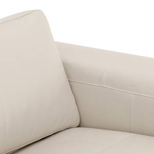 Ecksofa Bora Echtleder Echtleder Neka: Creme - Longchair davorstehend links - Eiche