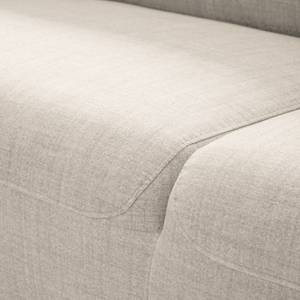 Canapé d'angle Bora II Tissu Tissu Milan : Blanc vieilli - Méridienne courte à gauche (vue de face)