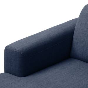 Canapé d'angle Bora II Tissu Tissu Milan : Bleu foncé - Méridienne courte à gauche (vue de face)