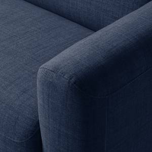 Canapé d'angle Bora II Tissu Tissu Milan : Bleu foncé - Méridienne courte à gauche (vue de face)