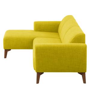 Ecksofa Bora II Webstoff Webstoff Milan: Gelb - Longchair davorstehend links