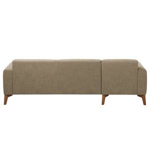 Ecksofa Bora II Webstoff Webstoff Milan: Grau-Braun - Longchair davorstehend links