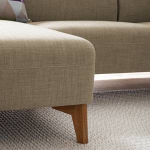 Ecksofa Bora II Webstoff Webstoff Milan: Grau-Braun - Longchair davorstehend links