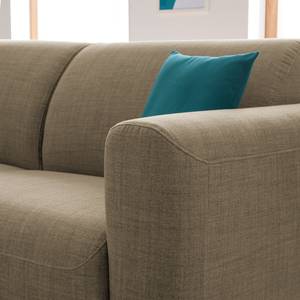 Ecksofa Bora II Webstoff Webstoff Milan: Grau-Braun - Longchair davorstehend links