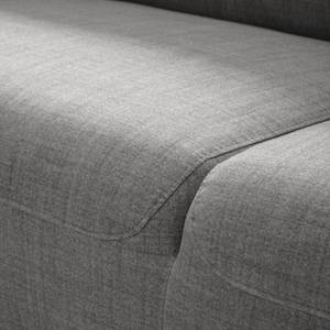 Canapé d'angle Bora II Tissu Tissu Milan : Gris clair - Méridienne courte à gauche (vue de face)