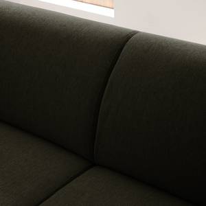 Ecksofa Bora II Webstoff Webstoff Saia: Schwarz-Braun - Longchair davorstehend links