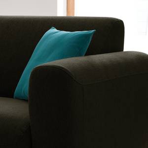 Ecksofa Bora II Webstoff Webstoff Saia: Schwarz-Braun - Longchair davorstehend links