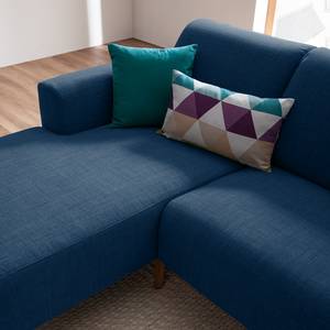 Ecksofa Bora II Webstoff Webstoff Anda II: Blau - Longchair davorstehend rechts