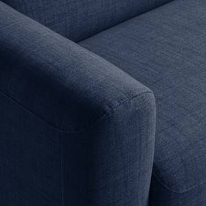 Canapé d'angle Bora II Tissu Tissu Milan : Bleu foncé - Méridienne courte à droite (vue de face)