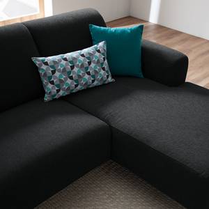 Ecksofa Bora II Webstoff Webstoff Saia: Anthrazit - Longchair davorstehend rechts