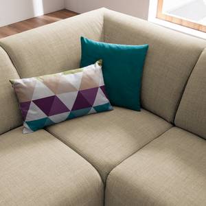 Ecksofa Bora II Webstoff Webstoff Milan: Beige - Ottomane davorstehend links