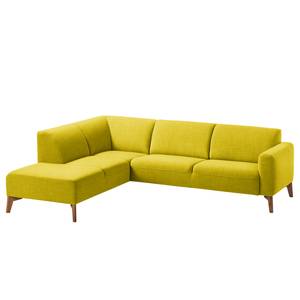 Ecksofa Bora II Webstoff Webstoff Milan: Gelb - Ottomane davorstehend links