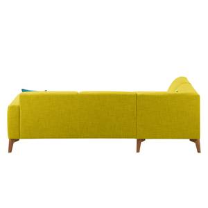 Ecksofa Bora II Webstoff Webstoff Milan: Gelb - Ottomane davorstehend links