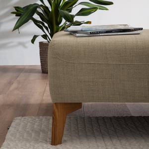 Ecksofa Bora II Webstoff Webstoff Milan: Grau-Braun - Ottomane davorstehend links