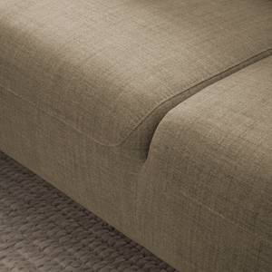 Ecksofa Bora II Webstoff Webstoff Milan: Grau-Braun - Ottomane davorstehend links