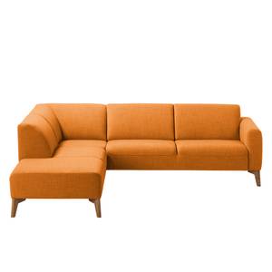 Ecksofa Bora II Webstoff Webstoff Milan: Rostbraun - Ottomane davorstehend links