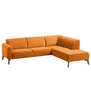 Ecksofa Bora II Webstoff Webstoff Milan: Rostbraun - Ottomane davorstehend rechts