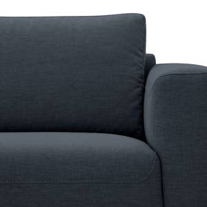 Ecksofa Bora Webstoff Webstoff Anda II: Grau - Longchair davorstehend links - Edelstahl