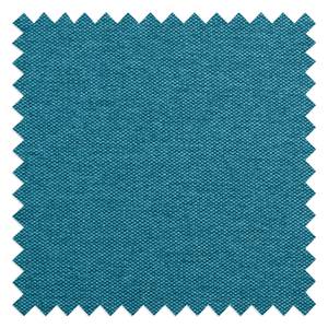 Hoekbank Bora geweven stof Geweven stof Anda II: Turquoise - Longchair vooraanzicht links - Roestvrij staal