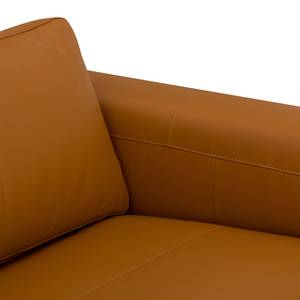 Ecksofa Bora Echtleder Echtleder Neka: Cognac - Longchair davorstehend links - Edelstahl