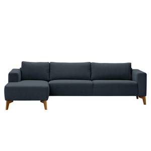 Ecksofa Bora Webstoff Webstoff Anda II: Grau - Longchair davorstehend links - Eiche