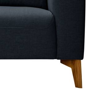 Ecksofa Bora Webstoff Webstoff Anda II: Grau - Longchair davorstehend links - Eiche