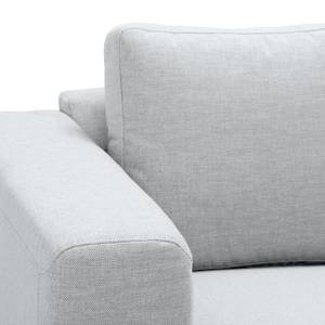 Ecksofa Bora Webstoff Webstoff Anda II: Silber - Longchair davorstehend links - Eiche