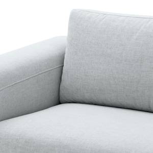 Ecksofa Bora Webstoff Webstoff Anda II: Silber - Longchair davorstehend rechts - Edelstahl