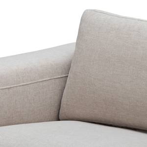 Ecksofa Bora Webstoff Webstoff Saia: Beige - Longchair davorstehend rechts - Eiche