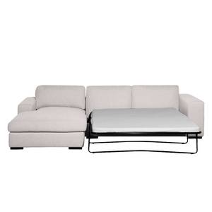 Ecksofa Boston (mit Schlaffunktion) Webstoff - Stoff Valura: Beige - Longchair davorstehend links