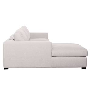 Ecksofa Boston (mit Schlaffunktion) Webstoff - Stoff Valura: Beige - Longchair davorstehend links