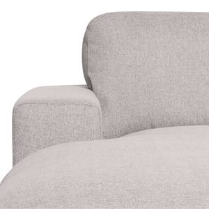 Ecksofa Boston (mit Schlaffunktion) Webstoff - Stoff Valura: Beige - Longchair davorstehend links