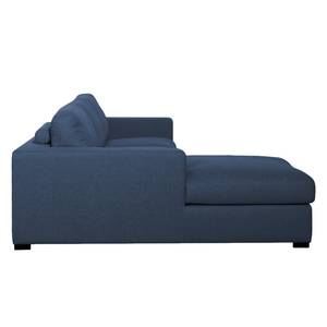 Gestoffeerd bed Tiberio geweven stof - Stof Valura: Blauw - Longchair vooraanzicht links