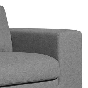 Ecksofa Boston (mit Schlaffunktion) Webstoff - Stoff Valura: Grau - Longchair davorstehend links