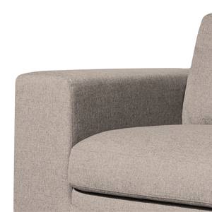 Ecksofa Boston (mit Schlaffunktion) Webstoff - Stoff Dara: Beige - Longchair davorstehend rechts