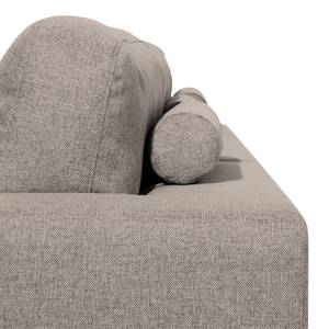 Ecksofa Boston (mit Schlaffunktion) Webstoff - Stoff Dara: Beige - Longchair davorstehend rechts