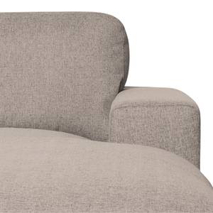 Ecksofa Boston (mit Schlaffunktion) Webstoff - Stoff Dara: Beige - Longchair davorstehend rechts