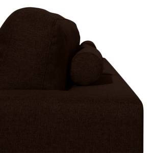 Ecksofa Boston (mit Schlaffunktion) Webstoff - Stoff Dara: Braun - Longchair davorstehend rechts