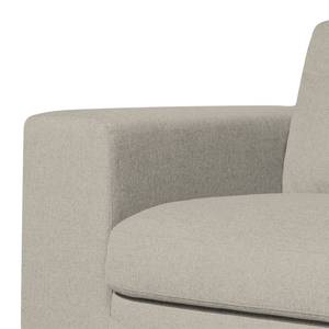 Ecksofa Boston (mit Schlaffunktion) Webstoff - Stoff Dara: Creme - Longchair davorstehend rechts