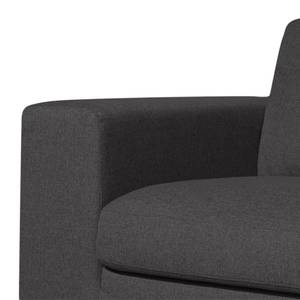 Ecksofa Boston (mit Schlaffunktion) Webstoff - Stoff Dara: Grau - Longchair davorstehend rechts