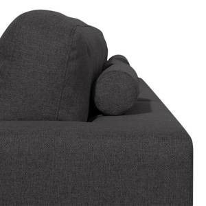 Ecksofa Boston (mit Schlaffunktion) Webstoff - Stoff Dara: Grau - Longchair davorstehend rechts