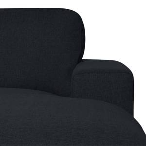 Ecksofa Boston (mit Schlaffunktion) Webstoff - Stoff Valura: Anthrazit - Longchair davorstehend rechts