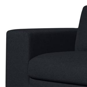 Ecksofa Boston (mit Schlaffunktion) Webstoff - Stoff Valura: Anthrazit - Longchair davorstehend rechts