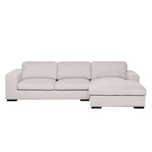 Ecksofa Boston (mit Schlaffunktion) Webstoff - Stoff Valura: Beige - Longchair davorstehend rechts